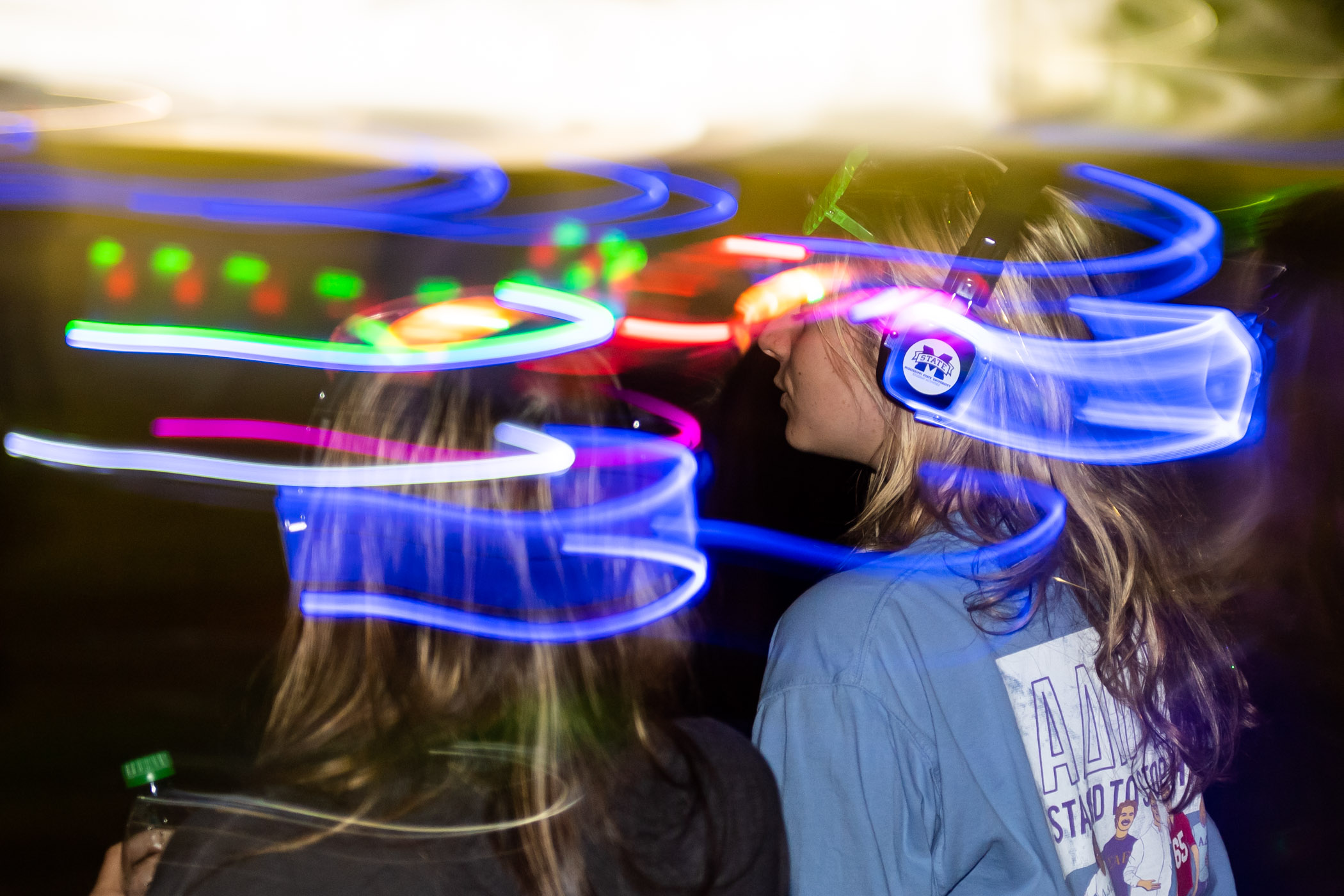 Students enjoy a fun but "silent" night from MSU Student Associations "glow headphone rave."