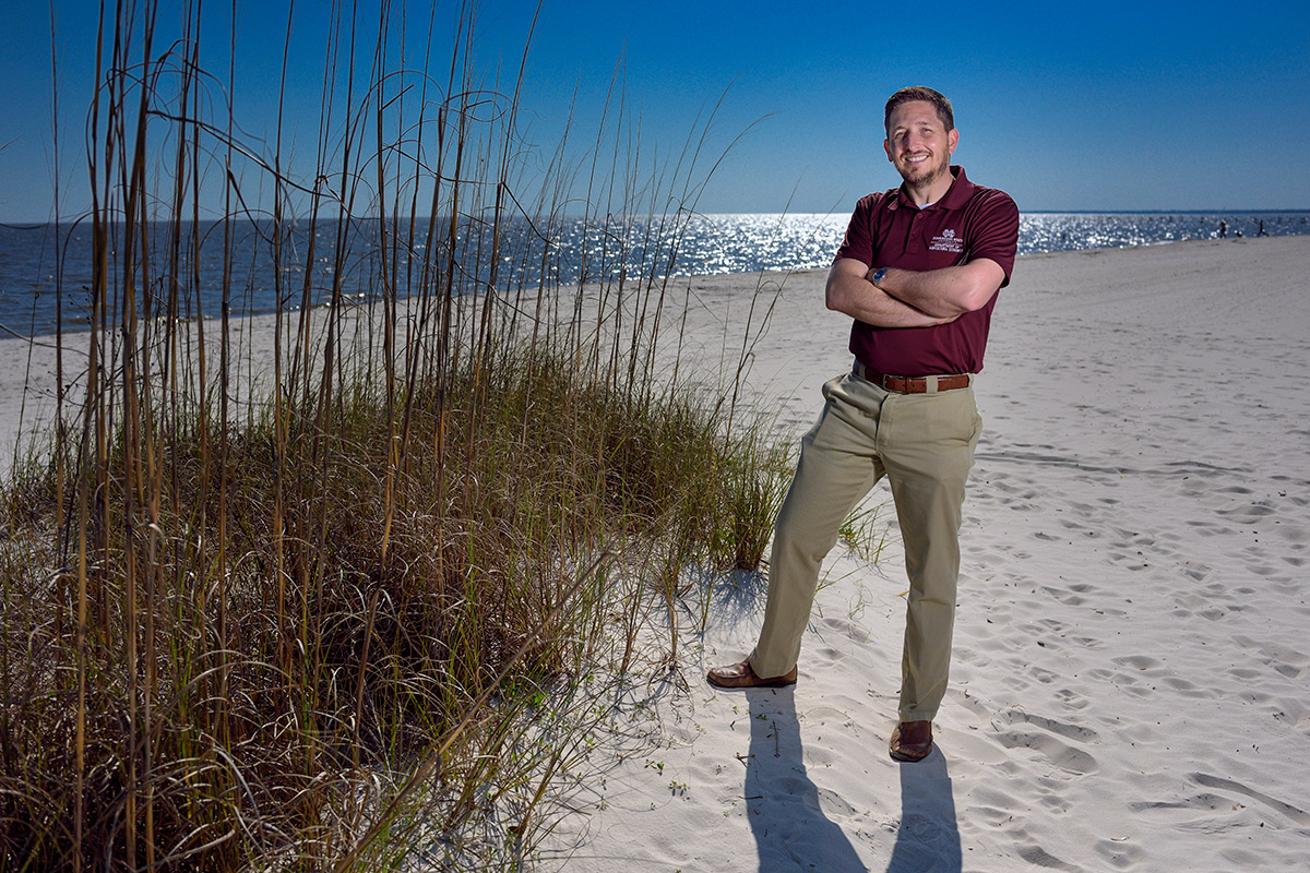 Dan Petrolia, pictured on a Mississippi Gulf Coast beach
