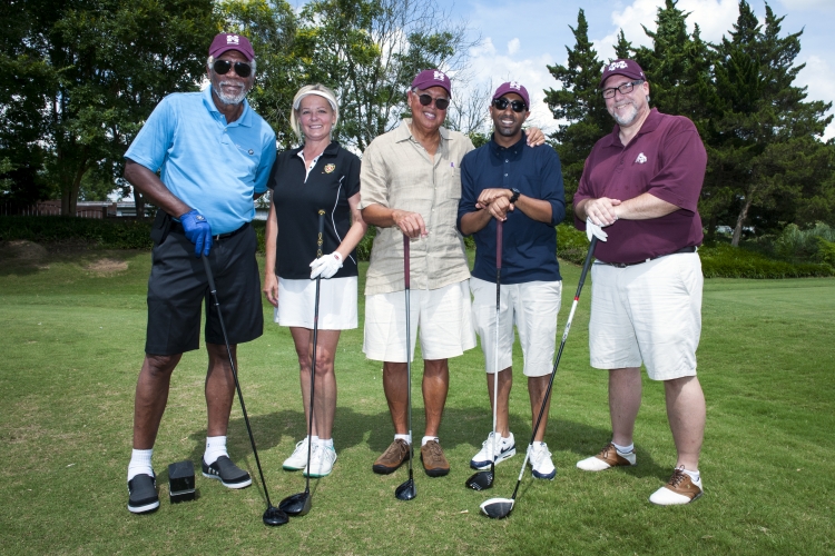Morgan Freeman with Kinseys at Golf Course