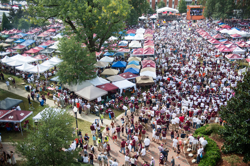 A variety of events are planned on campus throughout the weekend, highlighted by Saturday’s 2:30 p.m. football game as the Bulldogs face Alabama. (Photo by Megan Bean)