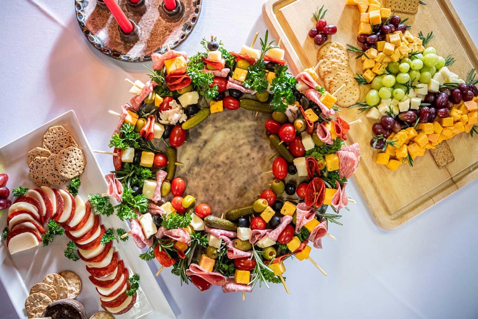 A holiday themed charcuterie spread with MSU cheese. (Photo by David Ammon)